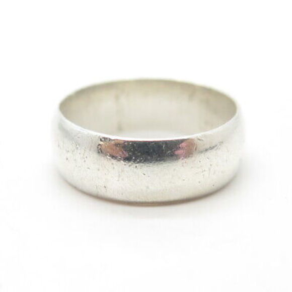 925 Sterling Silver Vintage Classic Band Ring Size 6 - Picture 6 of 8